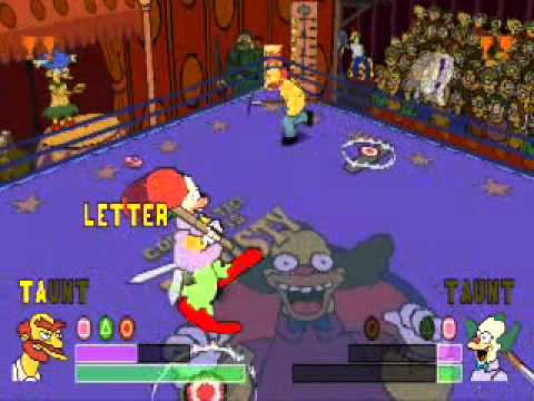 Simpsons wrestling krusty game